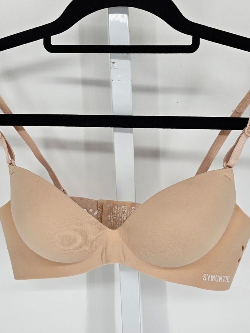 Symuntie Womens Sz 34B Lightly Padded T Shirt Bra Beige